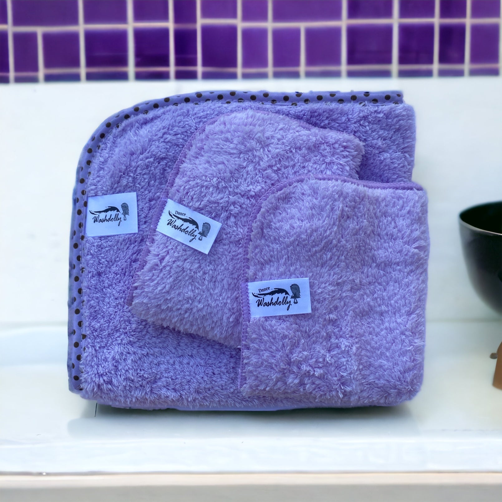 One Large and Two Small Washdolly cloths